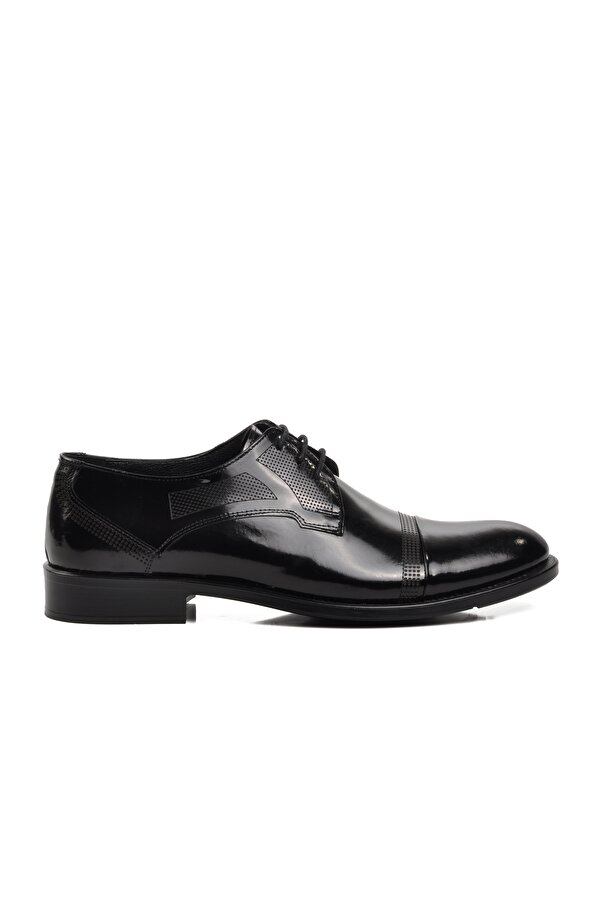 Ayakmod L0501 Siyah Rugan Hakiki Deri Erkek Klasik Ayakkabı