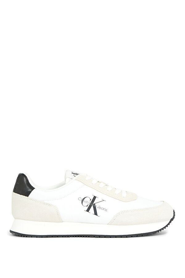 Calvin Klein RETRO RUNNER SU-NY MONO Beyaz Erkek Sneaker