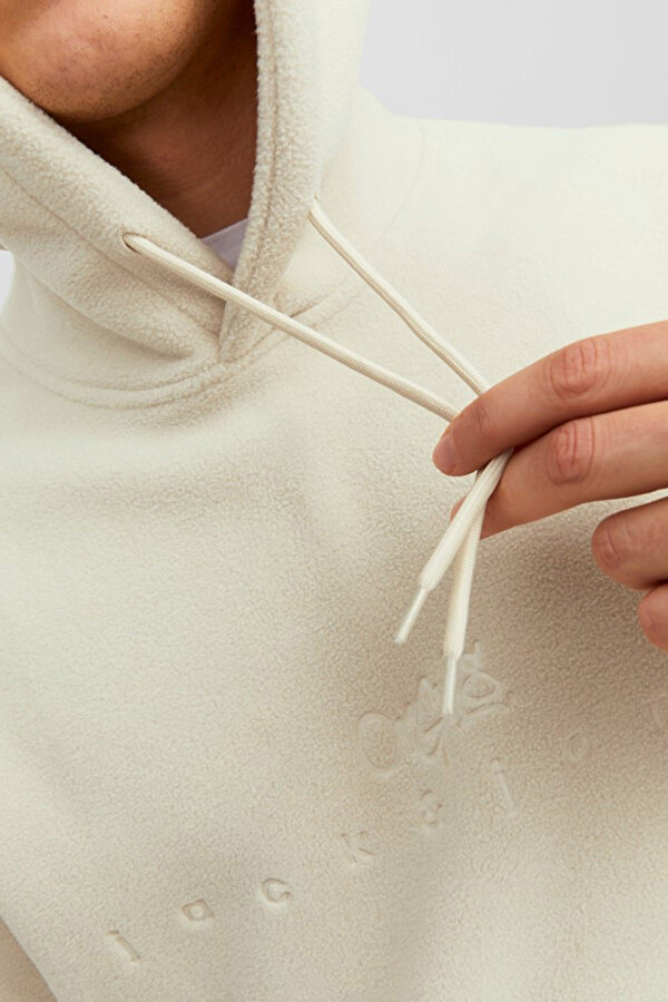 Jack & Jones JORSILVERLAKE FLEECE HOOD Gri Erkek Sweatshirt