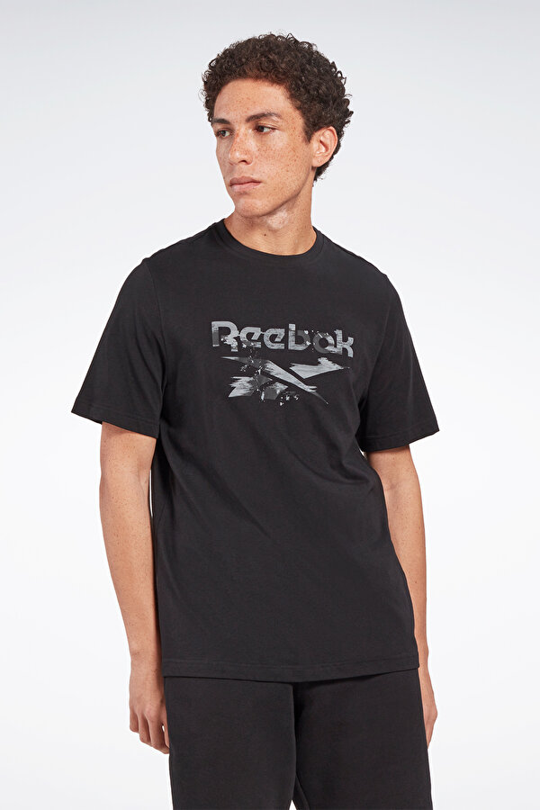 Reebok RI Modern Camo T-Sh Siyah Erkek Kısa Kol T-Shirt