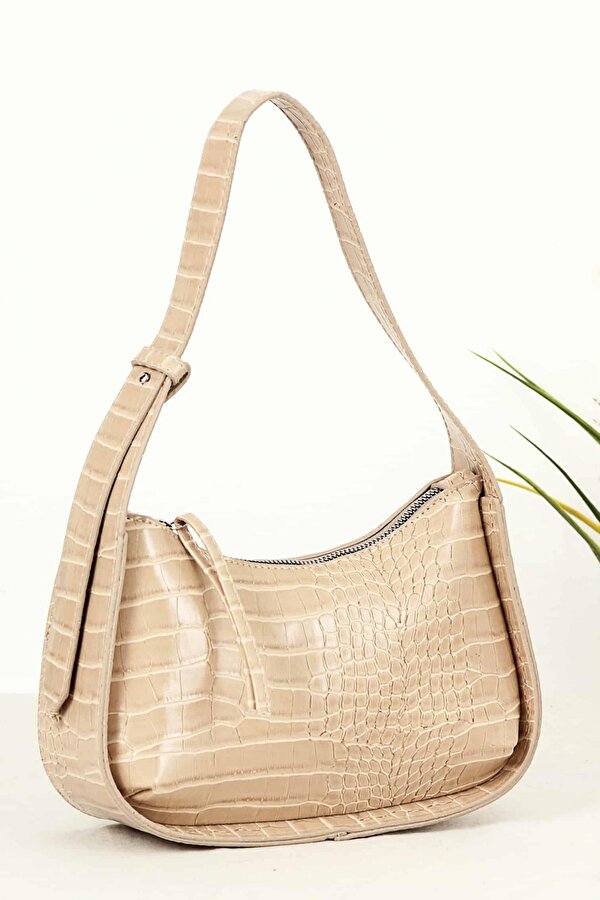 Bipanya Moon Timsah Deri Desenli Baget Kadın Omuz Çantası BP-4744O