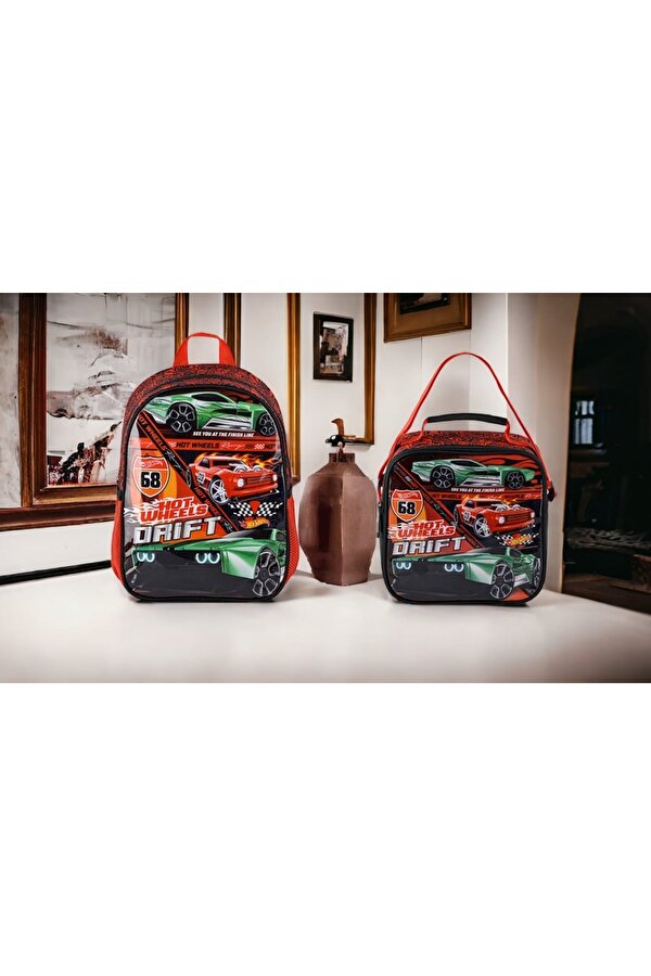 Hot Wheels İLKOKUL ÇANTASI HAWK DRIFT VE BESLENME ÇANTASI