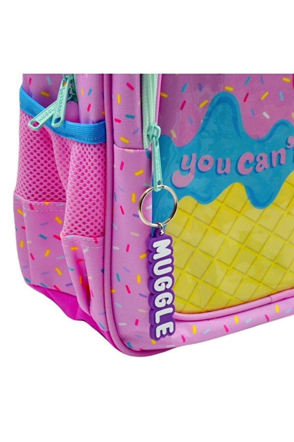 Muggle 2 Bölmeli Pink Ice Cream Okul Sırt Çantası (mu-8652)