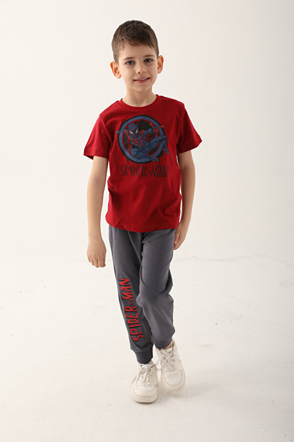 Spiderman Spider Man D4863-3 Erkek Çocuk Pijama Takım Kırmızı
