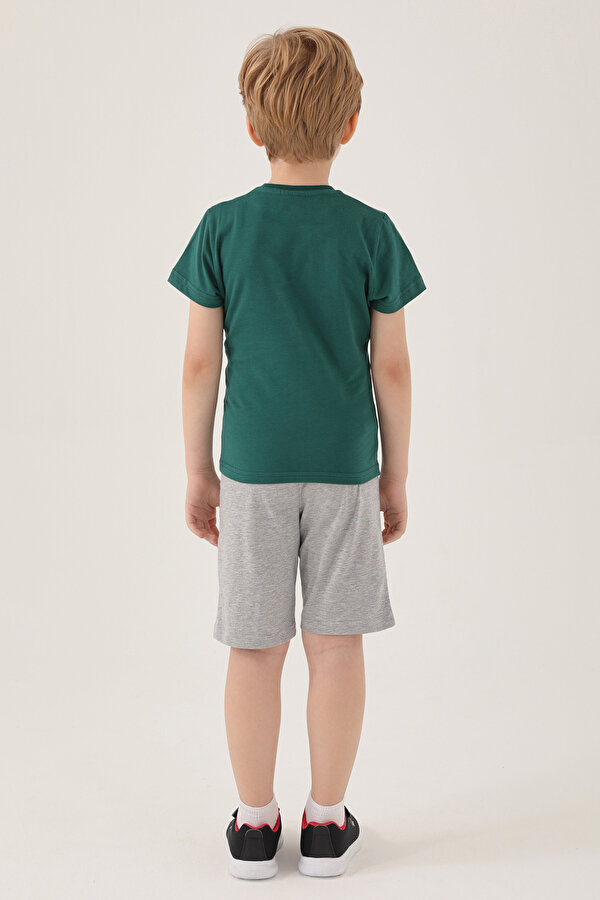 Mickey Mouse D4799-2 Erkek Çocuk T-Shirt Koyu Yeşil