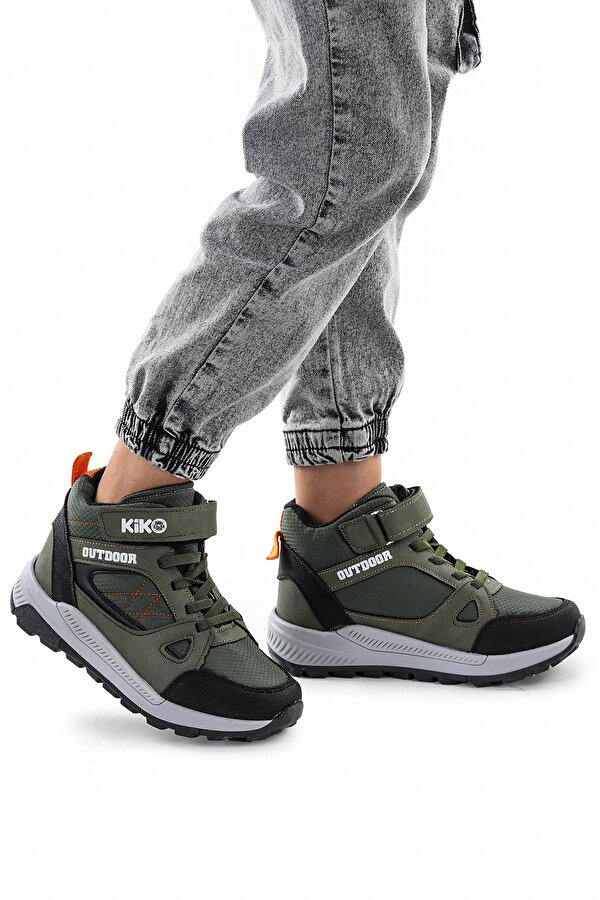 Kiko Kids Termo Taban Cırtlı Erkek Çocuk Spor Bot Ayakkabı 260 Haki - Sarı
