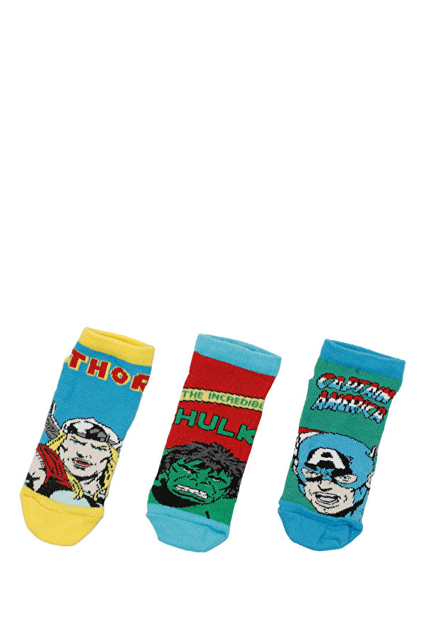 MARVEL COMICS MRVL 3 LU PTK- B 3PR Çok Renkli Erkek Çocuk Çorap