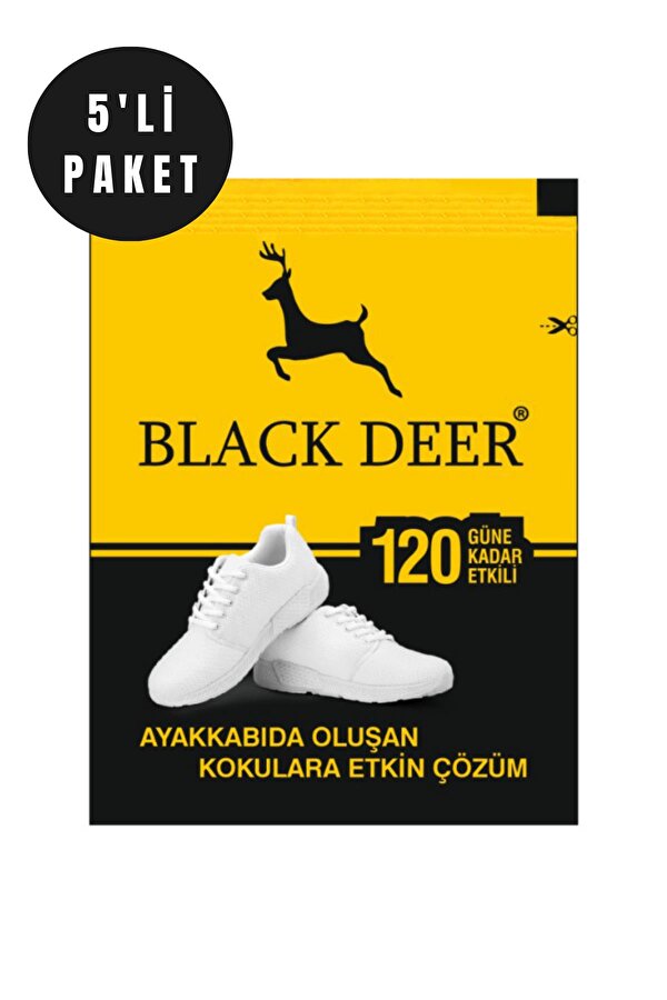 Black Deer Ayakkabı Koku Giderici Toz Ayak Bakım Koku Önleyici 5 Adet