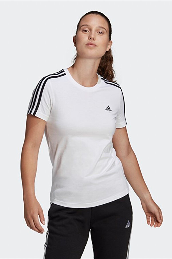 adidas W 3S T Beyaz Kadın Kısa Kol T-Shirt