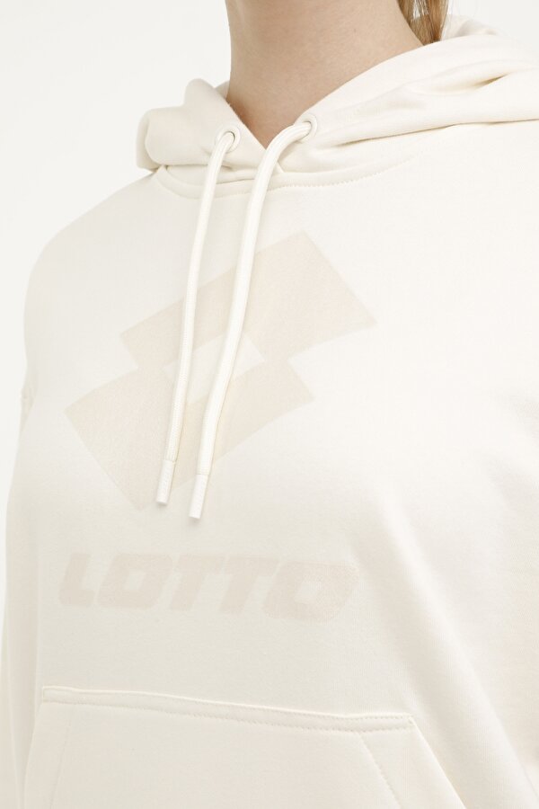 Lotto W-SMART W IV SWEAT HD 3PR Bej Kadın Sweatshirt