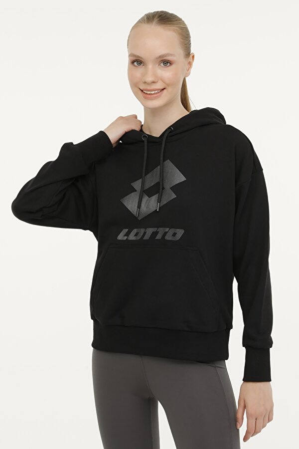 Lotto W-SMART W IV SWEAT HD 3PR Siyah Kadın Sweatshirt