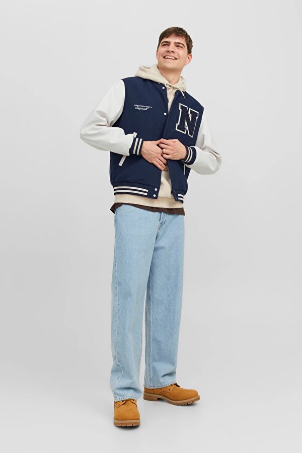 Jack & Jones JORCOLLEGE WOOL BLEND BOM Lacivert Erkek Ceket