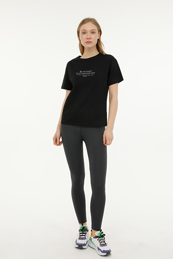 Kinetix WL DALIA 11T9000 3FX Siyah Kadın Kısa Kol T-Shirt