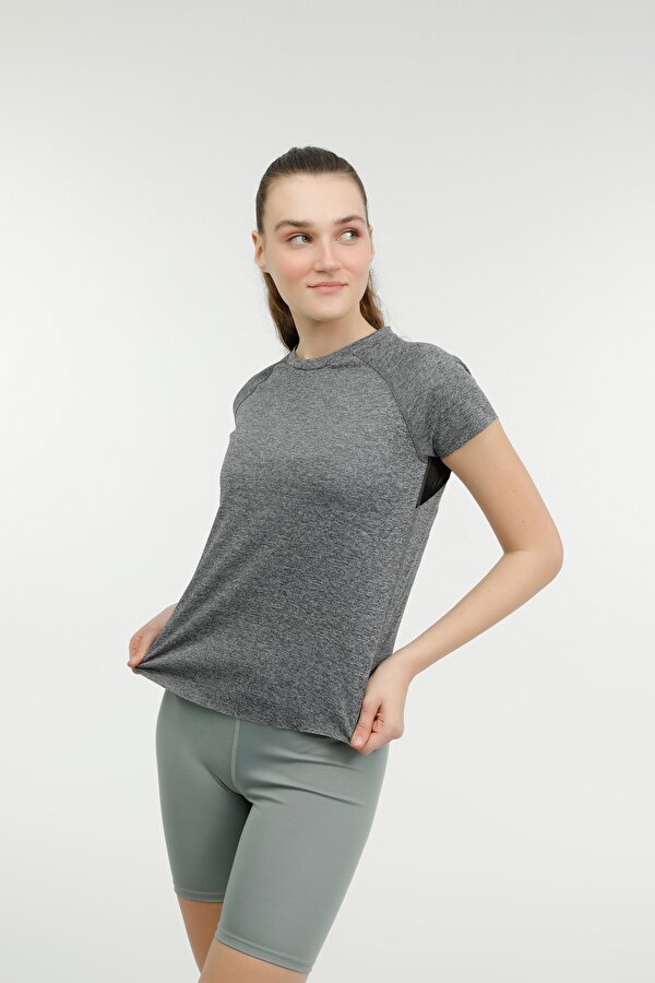 Lumberjack WL RENA 11PE64 3FX K GRI KATYONK Kadın Kısa Kol T-Shirt