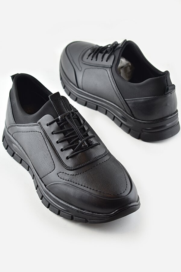 Ayakkabı Burada 707 Tam Ortopedik Kauçuk Kaymaz Taban Hakiki Deri Kışlık Erkek Ayakkabı