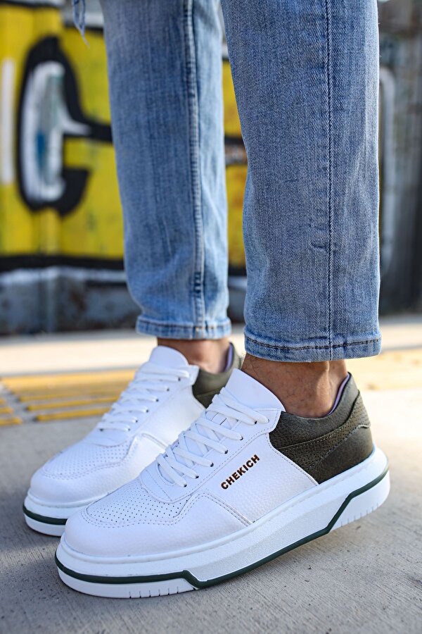 Chekich CH075 CBT Signature Erkek Ayakkabı BEYAZ / HAKI