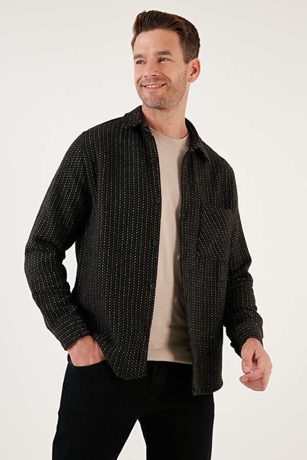 Buratti Erkek Gömlek CF24W127187 SİYAH-HAKİ