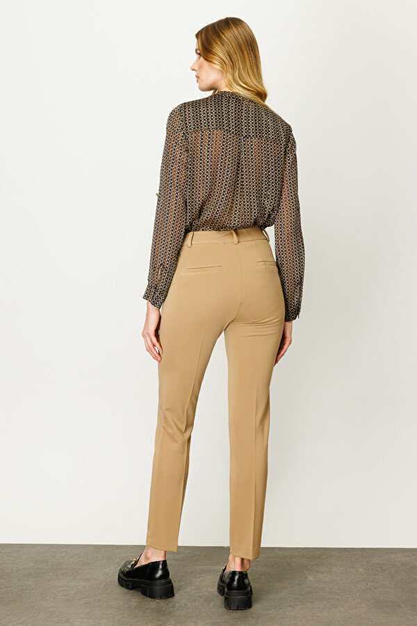 Ekol Kadın Dar Paça Dört Cepli Pantolon 2003 Camel