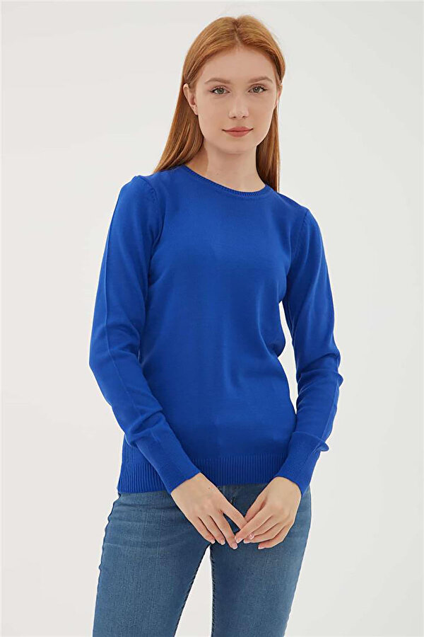 Fashion Friends Kadın Bisiklet Yaka Kazak 23K0245K1 Saks