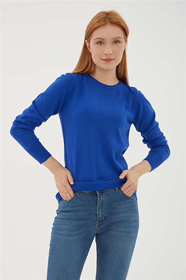 Fashion Friends Kadın Bisiklet Yaka Kazak 23K0245K1 Saks