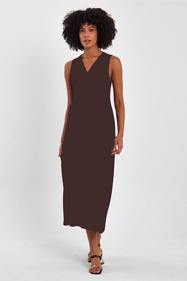 Alexander Gardi ALEXANDERGARDI KOLSUZ KRUVAZE YAKA ELBİSE (B23-00137)