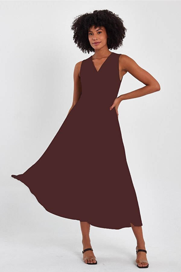 Alexander Gardi ALEXANDERGARDI KOLSUZ KRUVAZE YAKA ELBİSE (B23-00137)