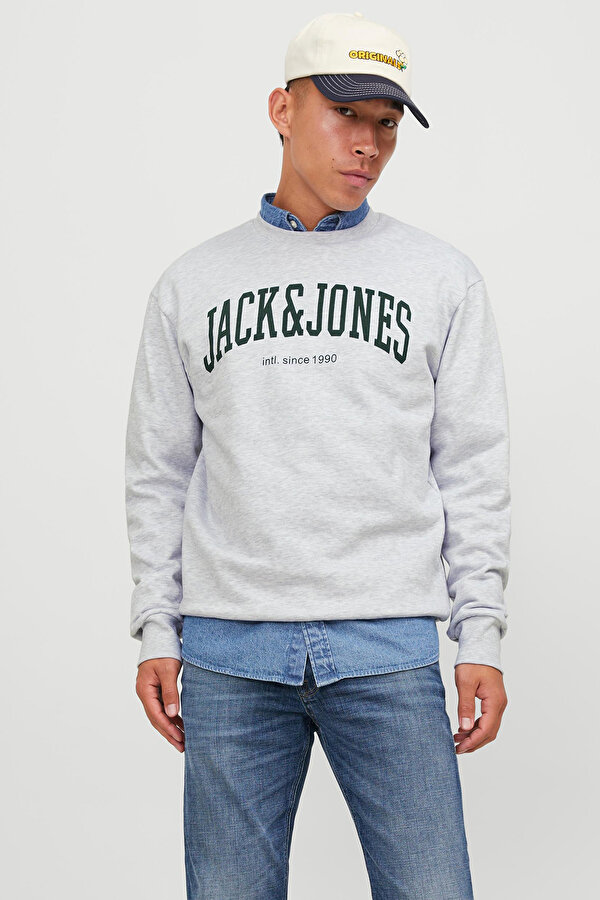 Jack & Jones JJEJOSH SWEAT CREW NECK L Beyaz Erkek Sweatshirt