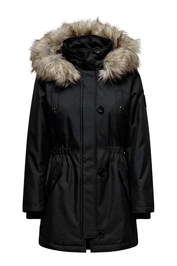 Only Kadın Onlırıs Kapüşonlu Parka 15304625 Siyah