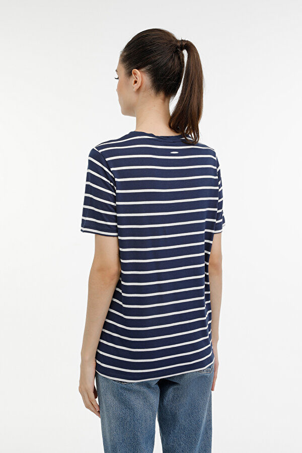 Kinetix WL GABY 11T7125 3FX Lacivert Kadın Kısa Kol T-Shirt