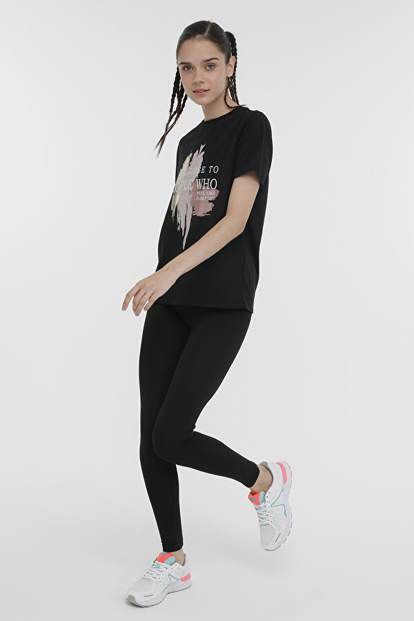 Kinetix WL LAYLA 11FN17 3PR Siyah Kadın Kısa Kol T-Shirt