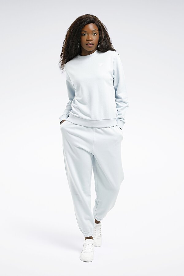 Reebok ID SMALL LOGO FREN Mavi Kadın Sweatshirt