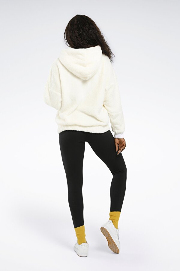 Reebok Lux Teddy Hoodie Экрю Женщина Толстовка С Капюшоном