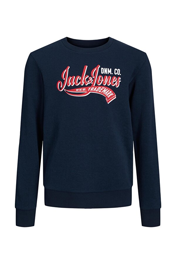 Jack & Jones JJELOGO SWEAT CREW NECK 2 Lacivert Erkek Sweatshirt