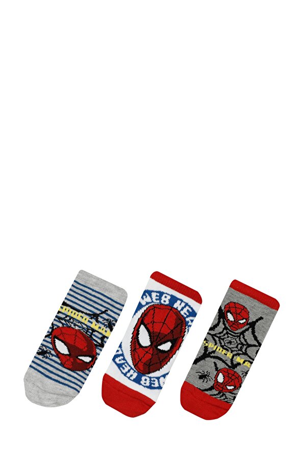 Spiderman 3 LU PTK- B 3PR Kırmızı Erkek Çocuk Çorap