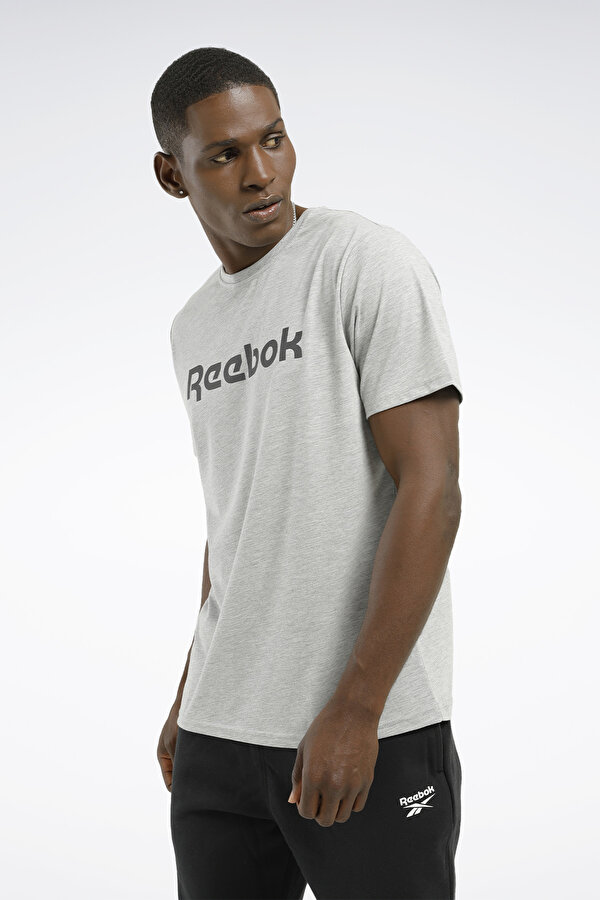 Reebok GS  Linear Re Gri Erkek Kısa Kol T-Shirt