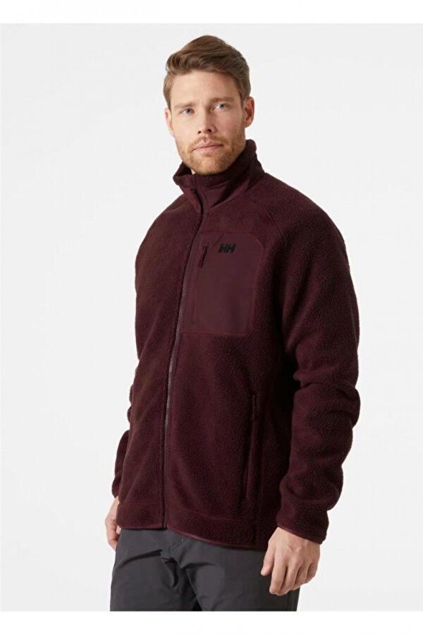 Panorama Pile Block Jacket Erkek Bordo Polar HHA.49460.HHA.658