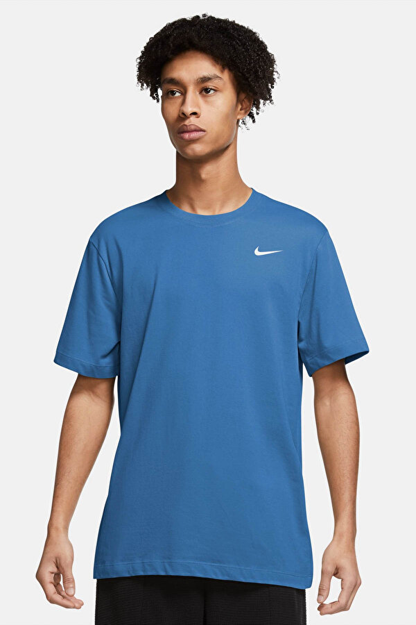 Nike M NK DF TEE DFC CREW SOLI Mavi Erkek Kısa Kol T-Shirt
