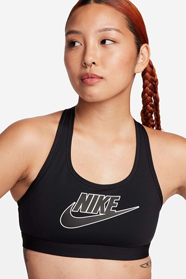 Nike W NK SWSH MED SPT FUTURA Siyah Kadın Bra
