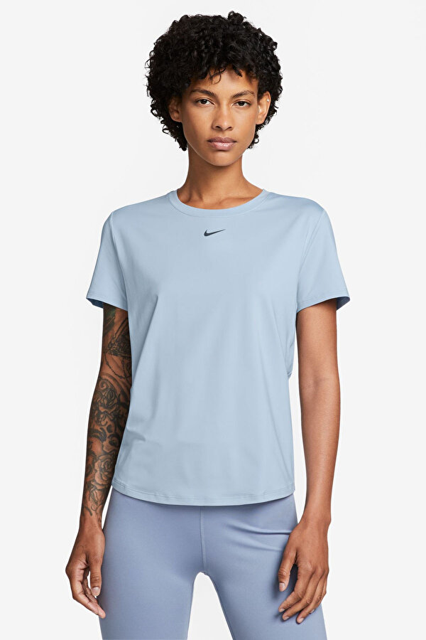 Nike W NK ONE CLASSIC DF SS TO Mavi Kadın Kısa Kol T-Shirt
