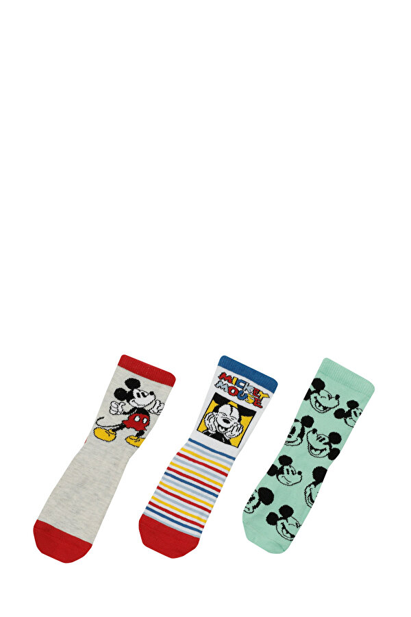 Mickey Mouse MICKEY 3 LU SKT- B 3 PR Çok Renkli Erkek Çocuk Soket Çorap