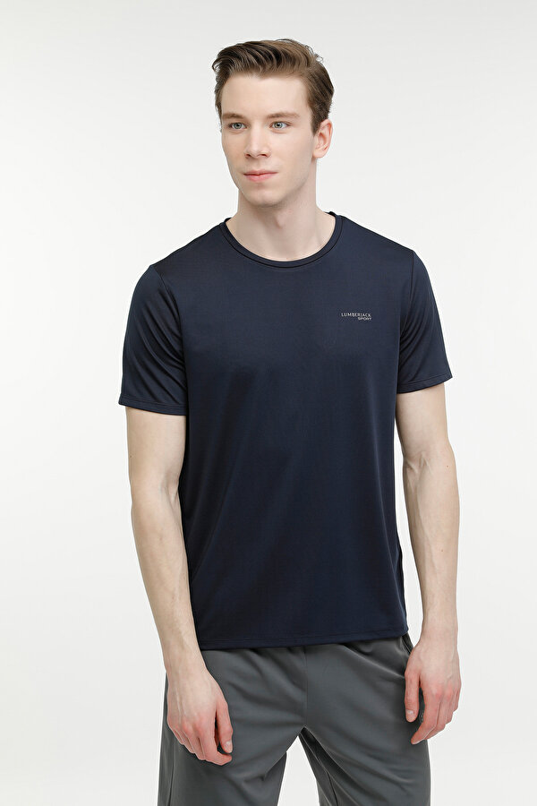 Lumberjack M-CT102 BSC C NK T-SH 4FX Lacivert Erkek Kısa Kol T-Shirt