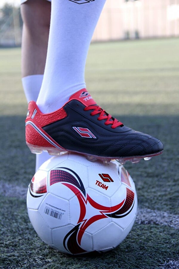 Daxtors Unisex Garantili Krampon Halısaha Futbol Ayakkabısı_Kırmızı