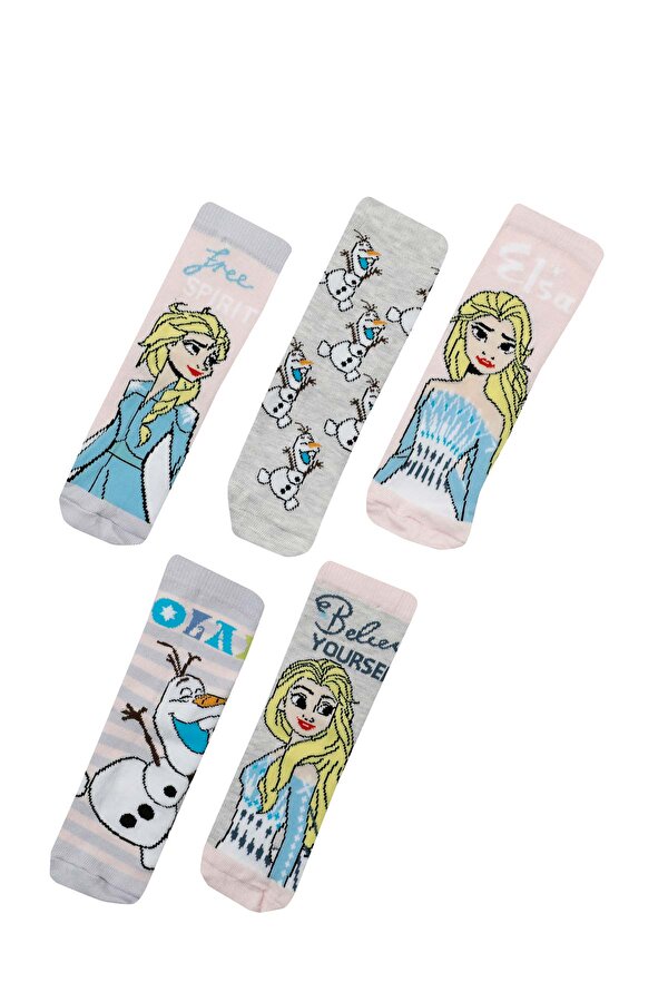 Frozen 5 LI SKT- G 3PR LILA MULTI Kız Çocuk Soket Çorap