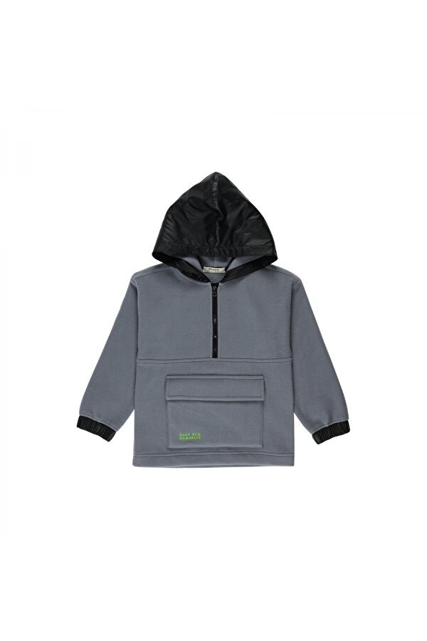 Panço Erkek ÇocukKapüşonlu Sweatshirt Antrasit