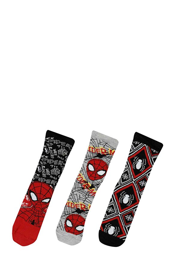 Spiderman SPIDEY 3 LU SKT- B 3PR Kırmızı Erkek Çocuk Soket Çorap