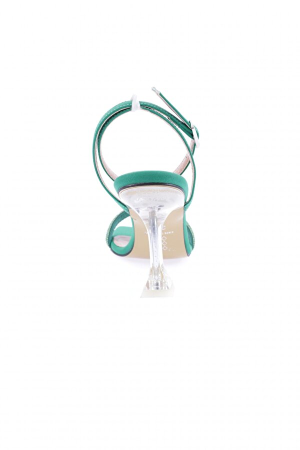 DGN 5161-1-23Y Kadin Silver Taşli Bilekten Bağli Topuklu Ayakkabi