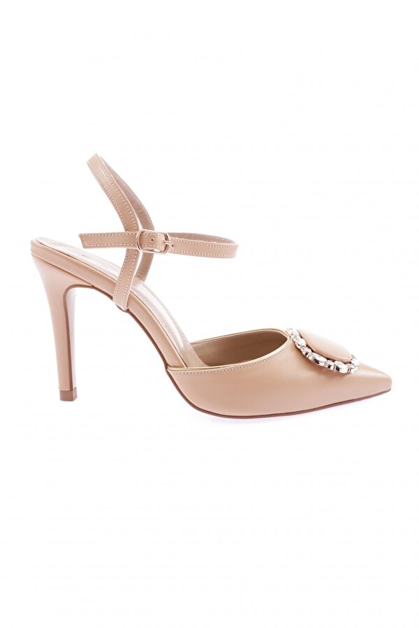 DGN 1005-23Y Kadin Kristal Tokali Bilekten Bağli İnce Topuklu Ayakkabi