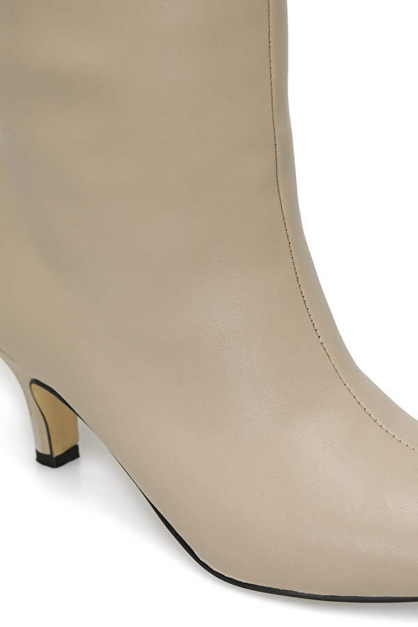 Butigo HELLY 3PR Bej Kadın Topuklu Çizme