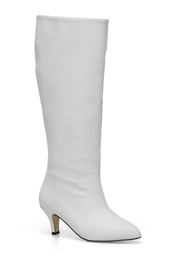 Butigo HELLY 3PR Beyaz Kadın Topuklu Çizme