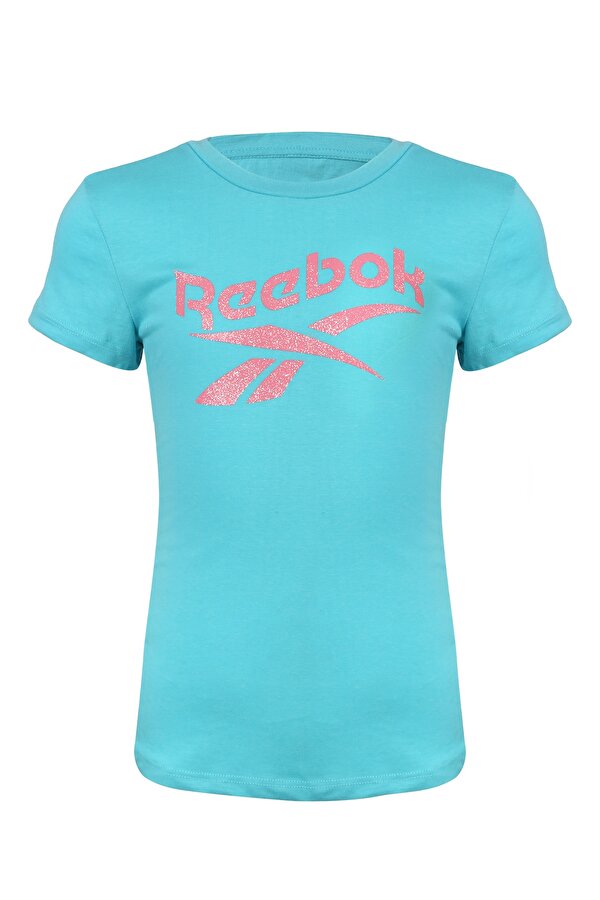 Reebok BIG  WAVY TEE Mavi Kız Çocuk Kısa Kol T-Shirt